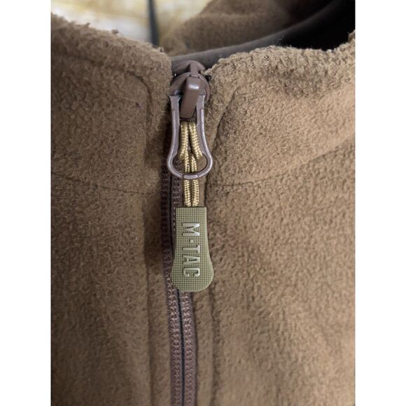 M.TAC DELTA FLEECE NAVY ISSUE COYOTE BROWN EVERYDAY WEAR WARM PULLOVER SZ. LARGE - Picture 3 of 5